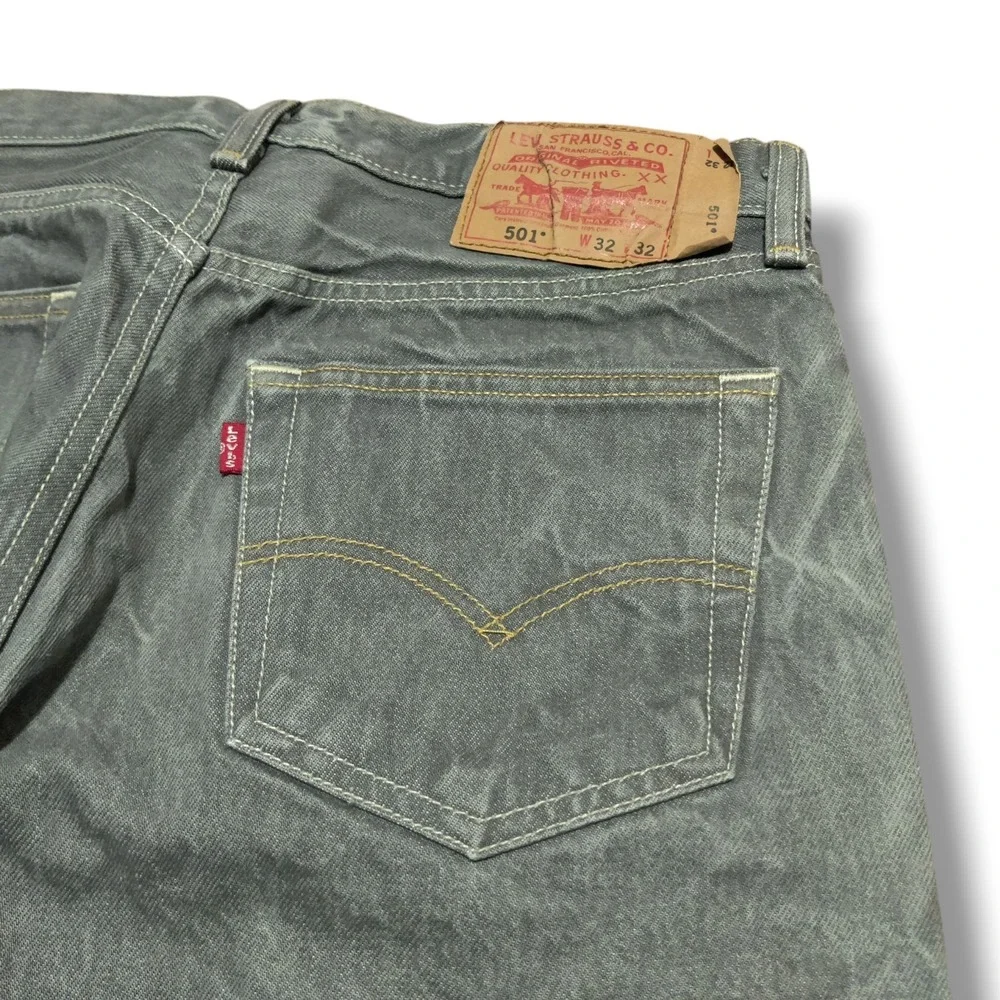 Vintage Levi's 501‎ Men's Jeans 32 x 32 ( Fits 31 x 30 ) Y2K Mable Gray Faded